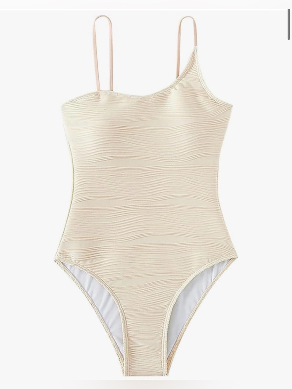 New, Large One Piece Cream Swimsuit